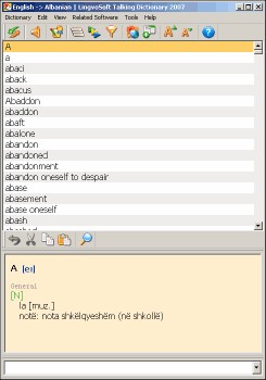 LingvoSoft Dictionary English <-> Albanian for Win 1.8.33 screenshot